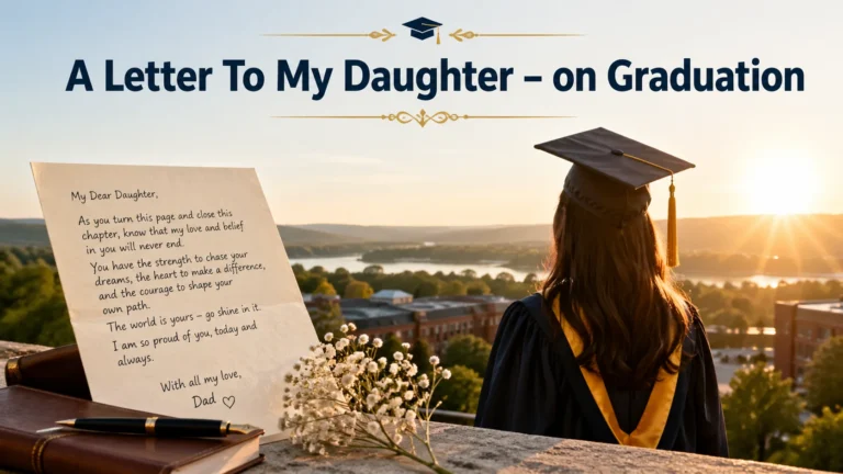 A Letter To My Daughter – on Graduation