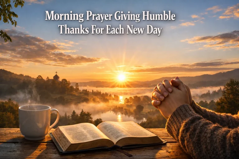 Morning Prayer Giving Humble Thanks For Each New Day