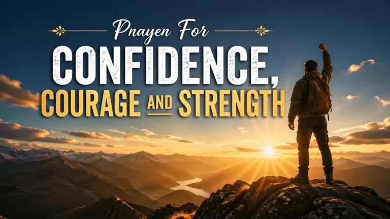 Prayer For Confidence, Courage And Strength
