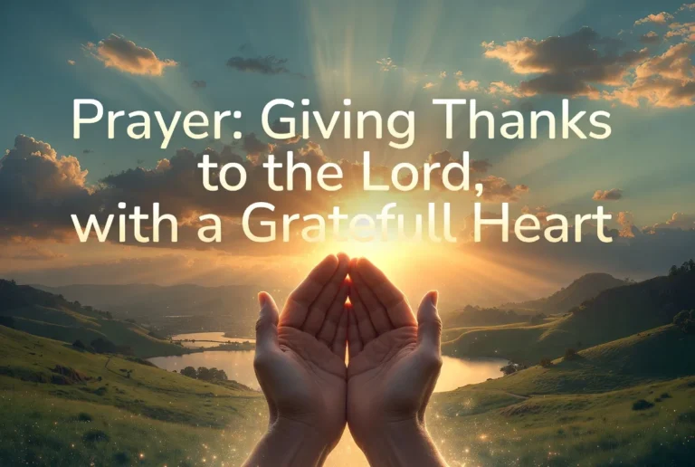 Prayer: Giving Thanks to the Lord, with a Grateful Heart
