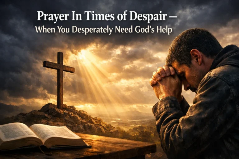 Prayer In Times of Despair – When You Desperately Need God’s Help