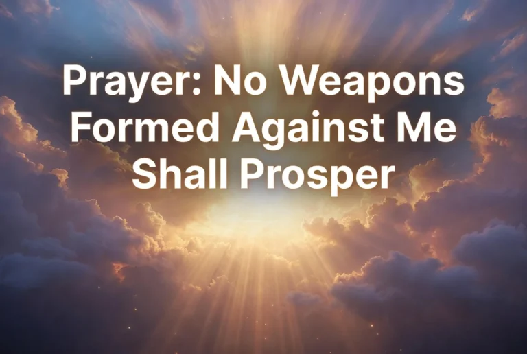 Prayer: No Weapons Formed Against Me Shall Prosper