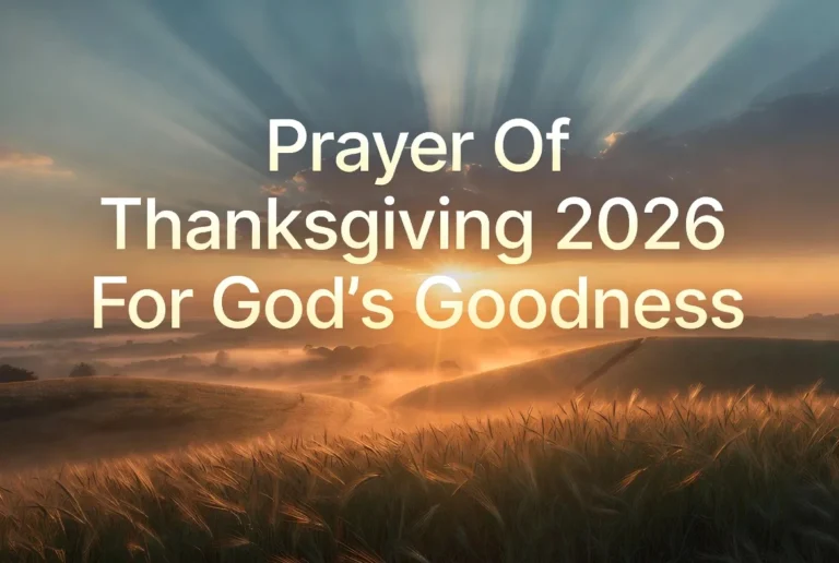 Prayer Of Thanksgiving 2026 For God’s Goodness