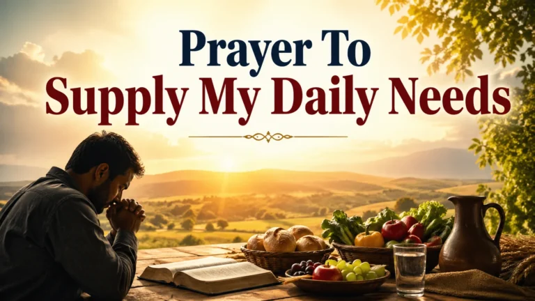 Prayer To Supply My Daily Needs