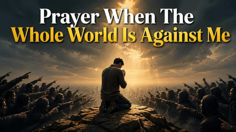 Prayer When The Whole World Is Against Me