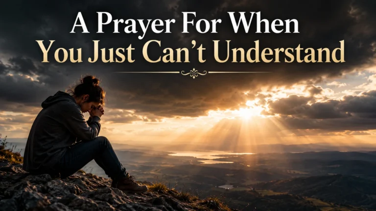 A Prayer For When You Just Can’t Understand