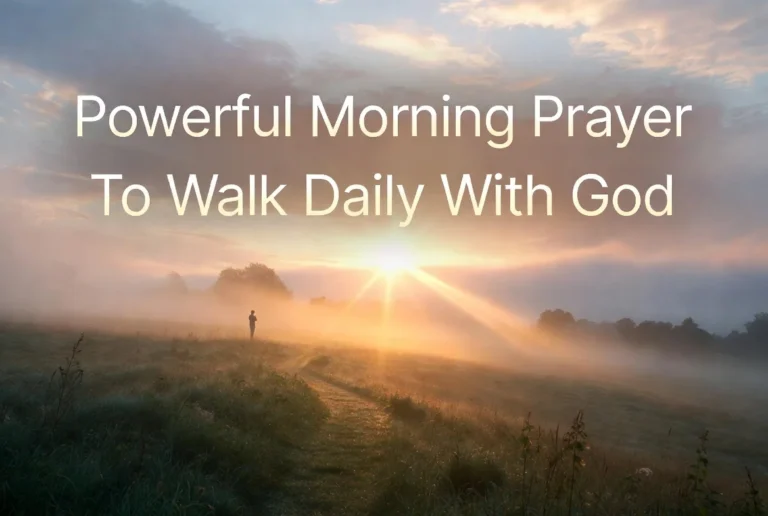 Powerful Morning Prayer To Walk Daily With God