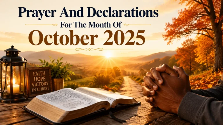 Prayer And Declarations For The Month Of October 2025