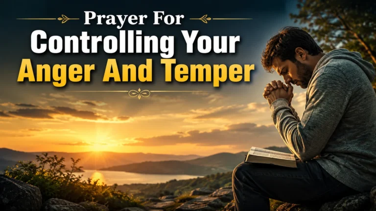 Prayer For Controlling Your Anger And Temper