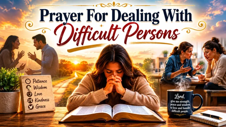 Prayer For Dealing With Difficult Persons
