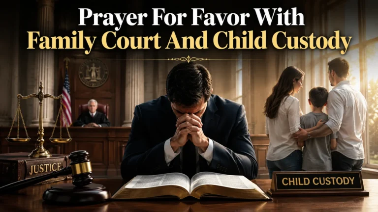 Prayer For Favor With Family Court And Child Custody