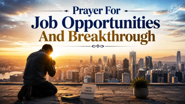 Prayer For Job Opportunities And Breakthrough