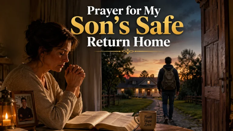 Prayer for My Son’s Safe Return Home