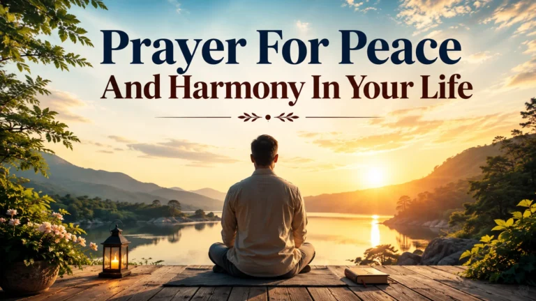 Prayer For Peace And Harmony In Your Life