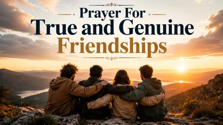 Prayer For True and Genuine Friendships