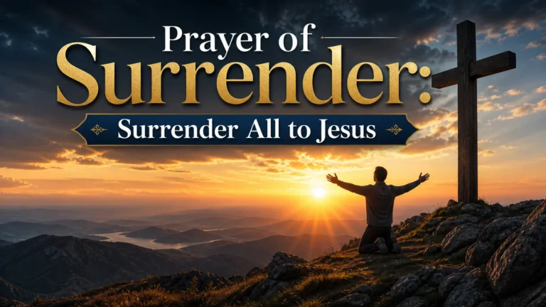 Prayer of Surrender:  Surrender All to Jesus