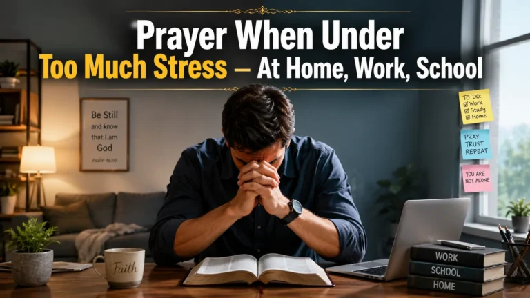 Prayer When Under Too Much Stress – At Home, Work, School
