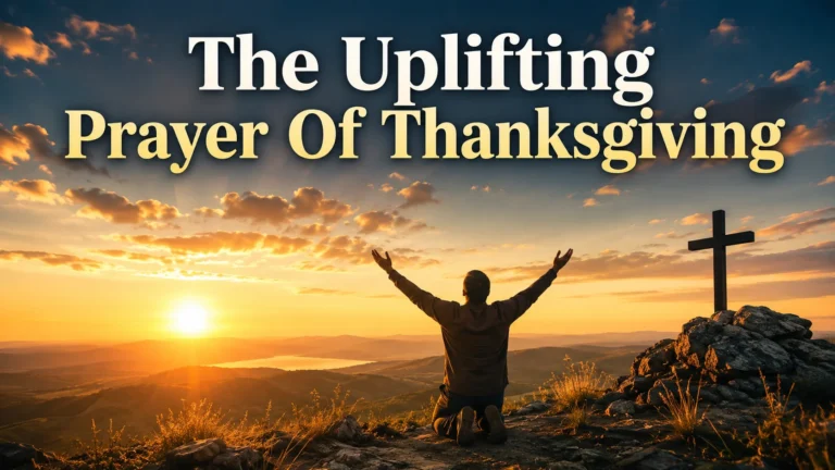 The Uplifting Prayer Of Thanksgiving