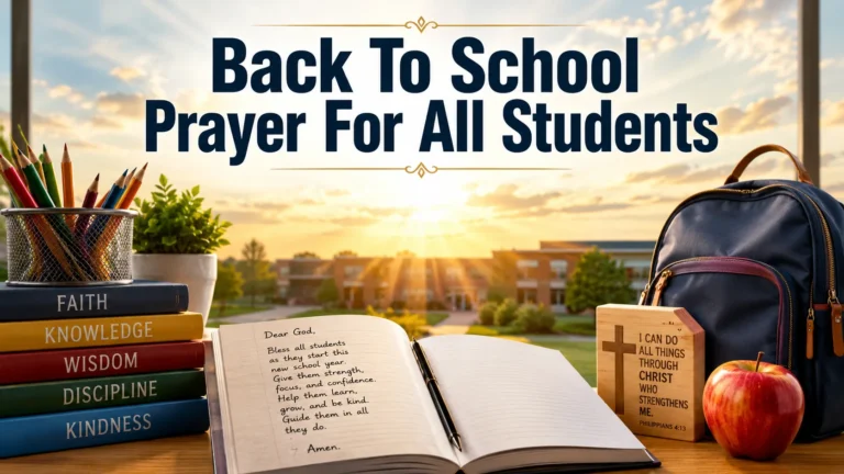 Back To School Prayer For All Students