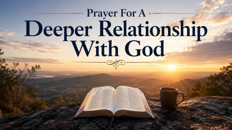 Prayer For A Deeper Relationship With God