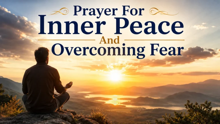 Prayer For Inner Peace And Overcoming Fear