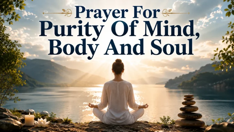 Prayer For Purity Of Mind, Body And Soul