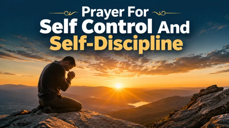 Prayer For Self Control And Self-Discipline