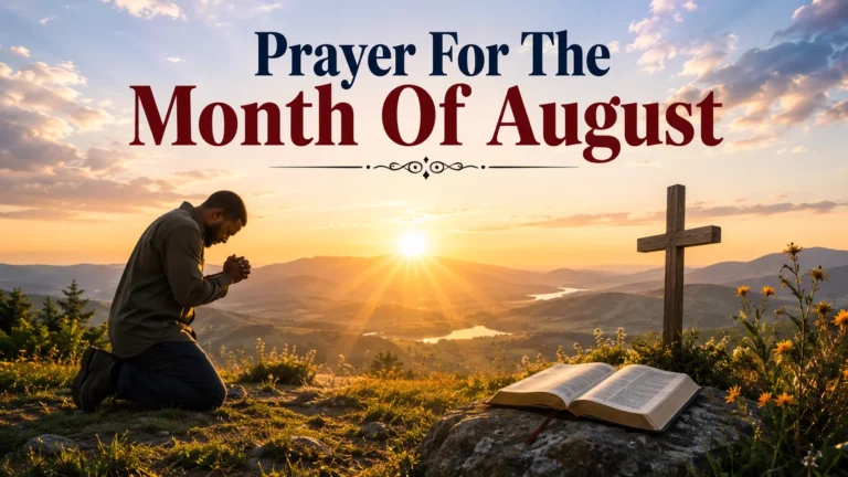 Prayer For The Month Of August