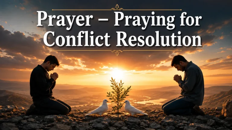 Prayer – Praying for Conflict Resolution