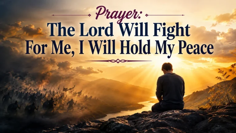 Prayer: The Lord Will Fight For Me, I Will Hold My Peace