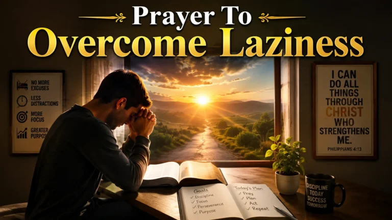Prayer To Overcome Laziness