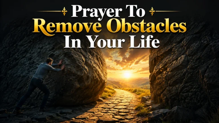 Prayer To Remove Obstacles In Your Life