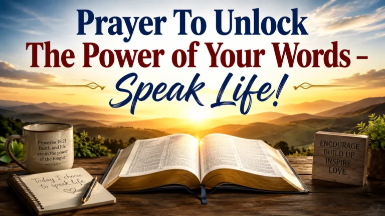 Prayer To Unlock The Power of Your Words – Speak Life!