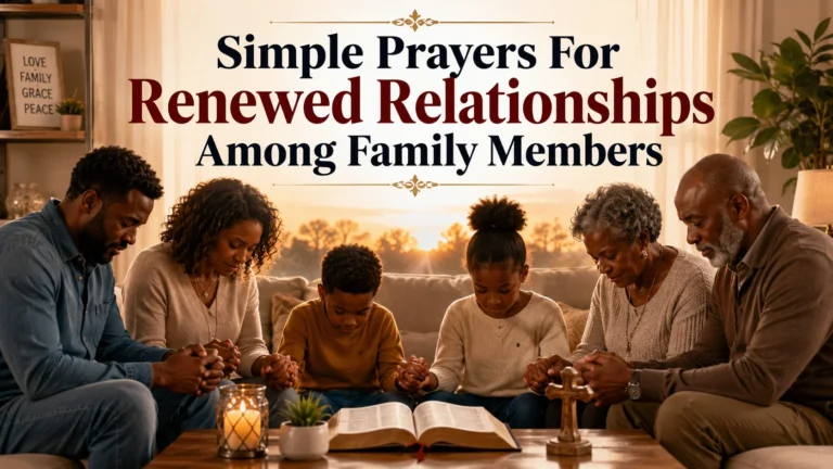 Simple Prayers For Renewed Relationships Among Family Members